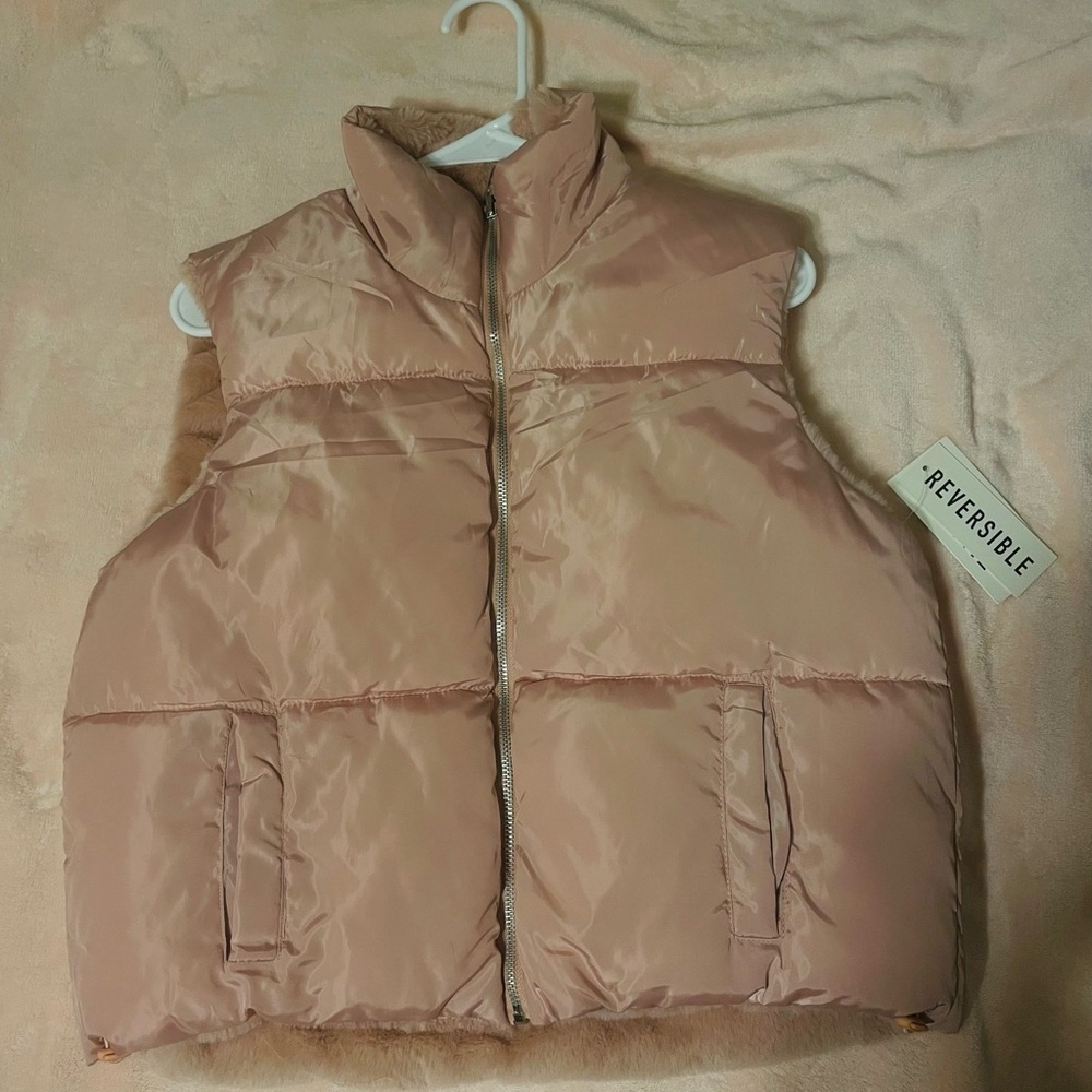 Reversible Pink Puffer Vest